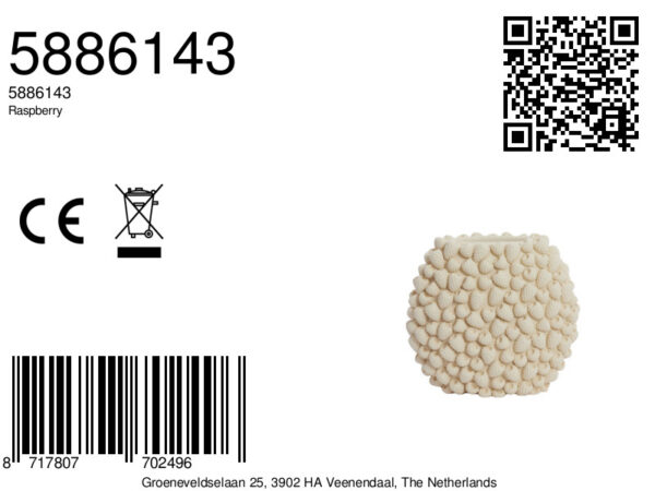 light&livingvaasraspberrykunststofcrème–32,5x18x28,5cm-8a
