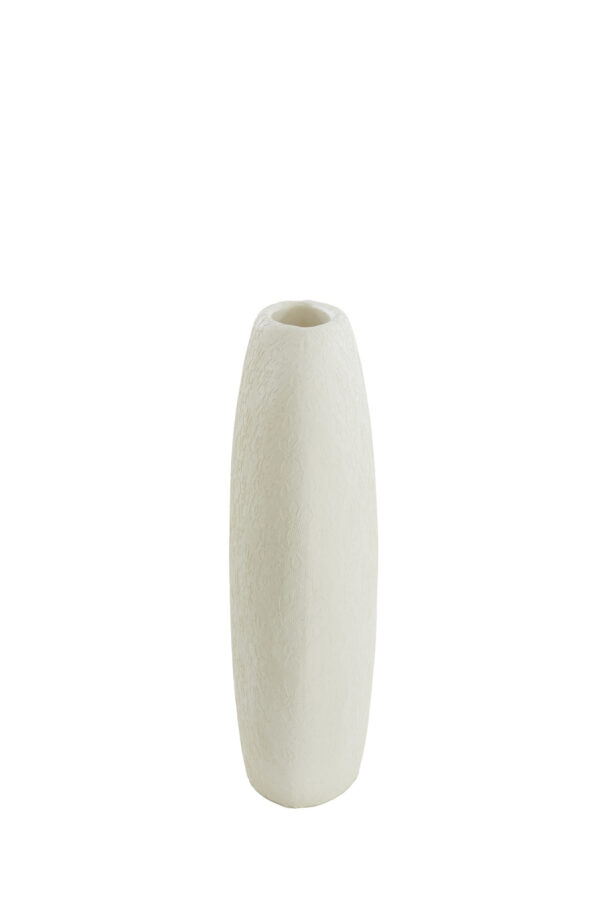 light&livingvaasrendakunststofcrème–40,5x11x40cm-752