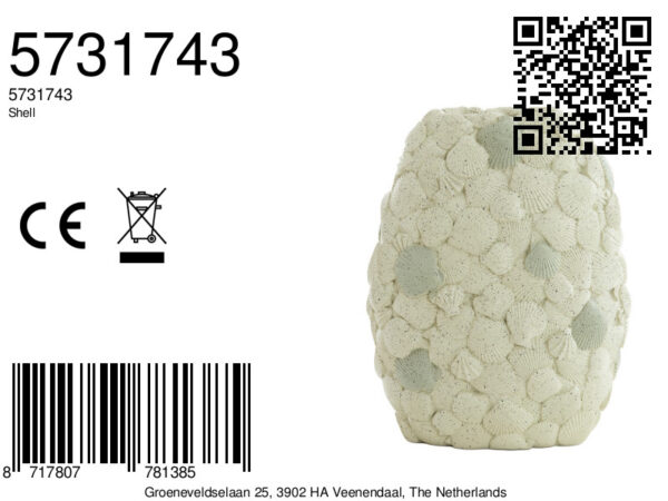 light&livingvaasshellkunststofcrèmetaupe–31,5x19,5x40cm-8a