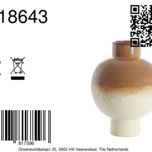 light&livingvaaszelatainkeramiekcrème+taupe–ø34x46cm-8a