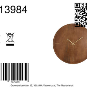 light&livingwandklokvetimangohoutinwarmebruintint–ø56cm-8a