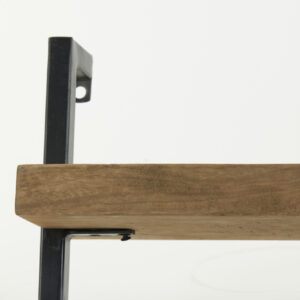 light&livingwandplankmaddisonvanmetaalhoutdonkerbruin–100x15x24cm-150