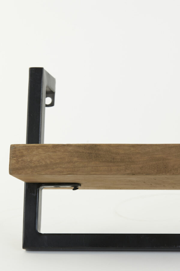 light&livingwandplankmaddisonvanmetaalhoutdonkerbruin–100x15x24cm-150