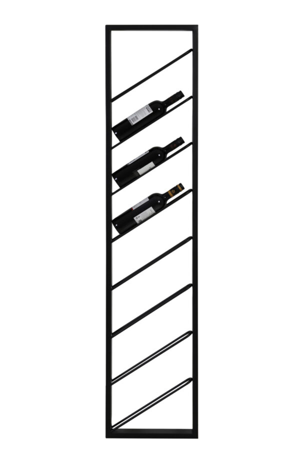light&livingwijnrekmalbeovanmetaalzwart8flessen–36x6x160cm-1