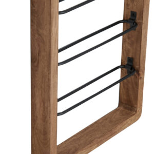 light&livingwijnreksorrentovanhoutbruinmatzwart8flessen–40x6x120cm-1