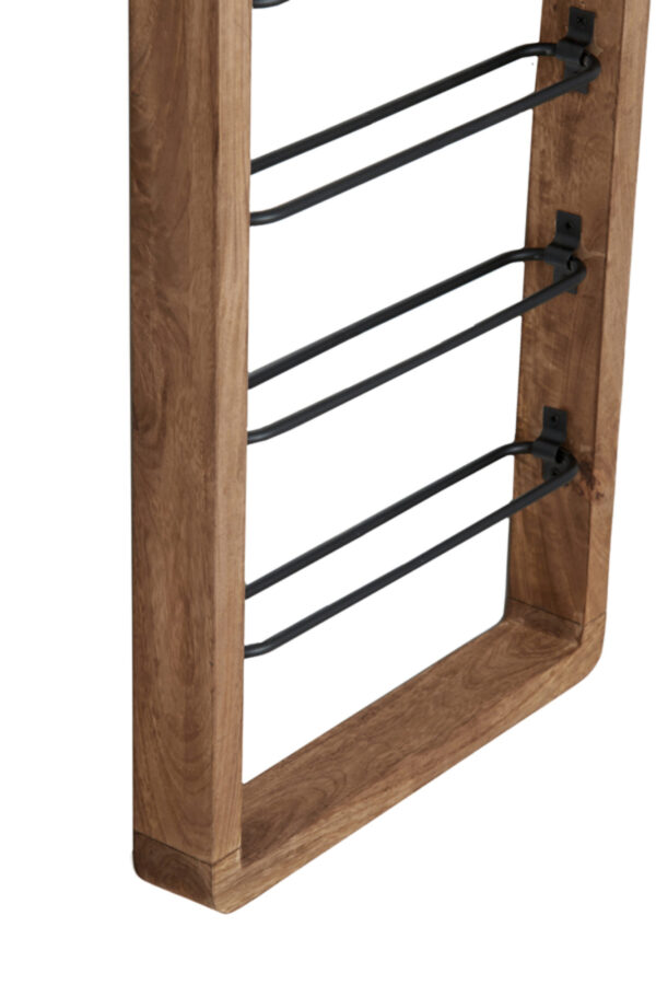 light&livingwijnreksorrentovanhoutbruinmatzwart8flessen–40x6x120cm-1