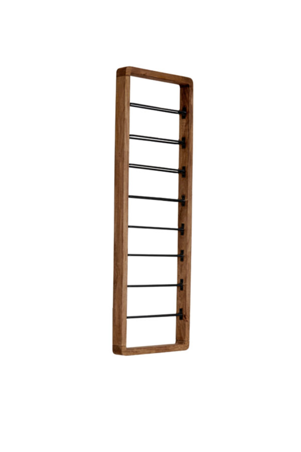 light&livingwijnreksorrentovanhoutbruinmatzwart8flessen–40x6x120cm-1