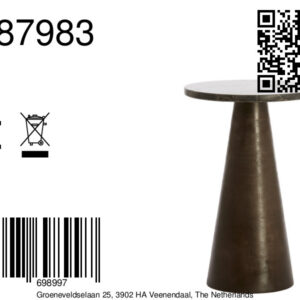 light&livingynezbijzettafeldonkerbruinmarmer–ø36x51cm-8a