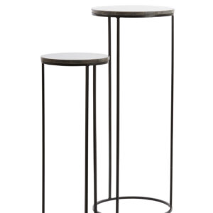 light&livingzuilensetlaicametbruinenzwartmarmer–32x32x81+41x41x101cm-1