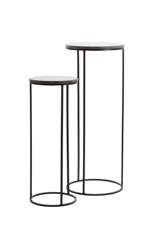 light&livingzuilensetlaicametbruinenzwartmarmer–32x32x81+41x41x101cm-1