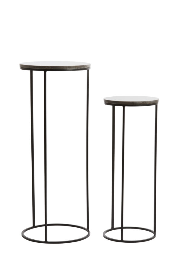light&livingzuilensetlaicametbruinenzwartmarmer–32x32x81+41x41x101cm-1