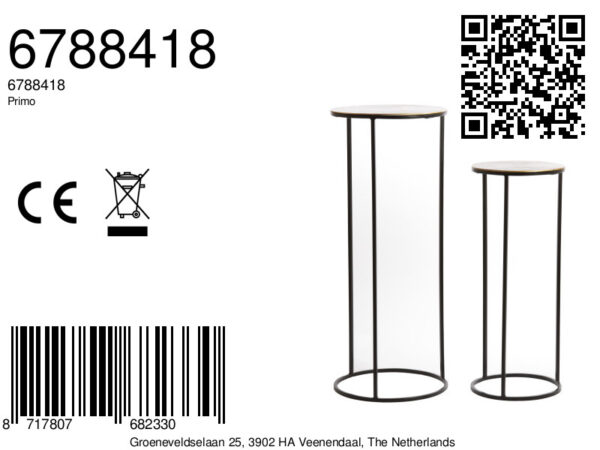 light&livingzuilensetprimoinantiekbronsmetzwart–32x32x81+41x41x101cm-8a