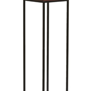 light&livingzuilensetquenzavanacaciahoutmetzwartmetaal–30x30x80+35x35x100cm-1