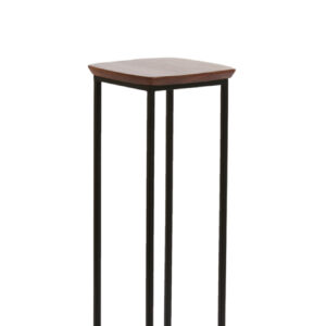 light&livingzuilensetquenzavanacaciahoutmetzwartmetaal–30x30x80+35x35x100cm-1
