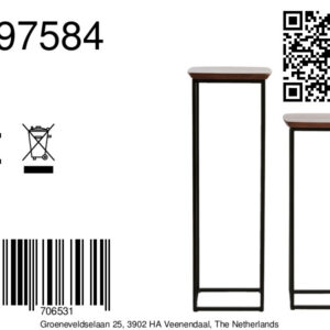 light&livingzuilensetquenzavanacaciahoutmetzwartmetaal–30x30x80+35x35x100cm-8a