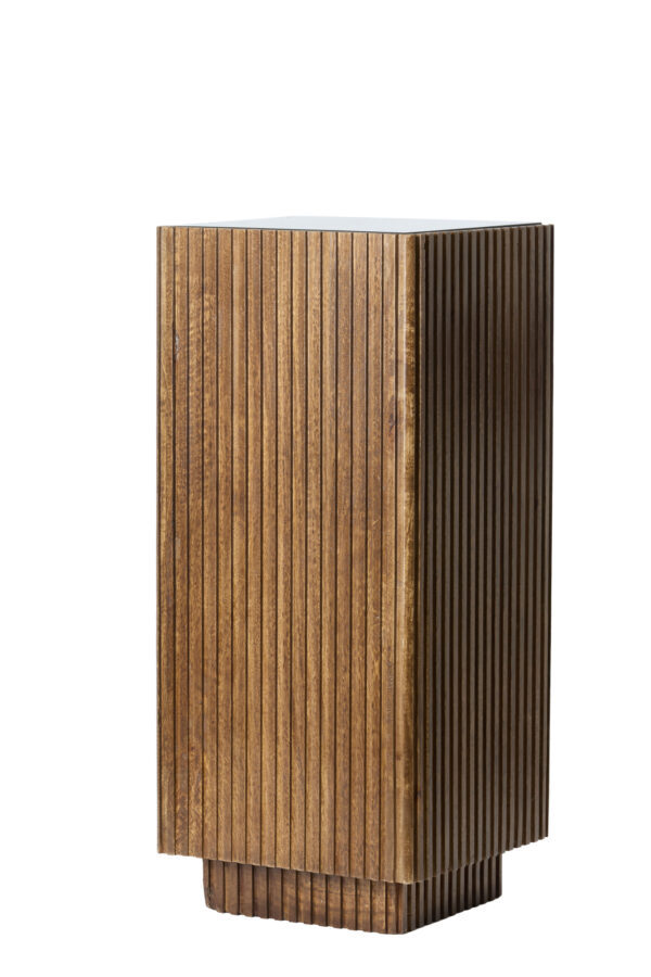 light&livingzuilgaturadonkerbruinhoutmetbruinglas–35x35x80cm-1