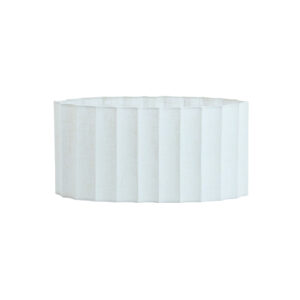 Witte ovale geplooide lampenkap Light & Living Disli