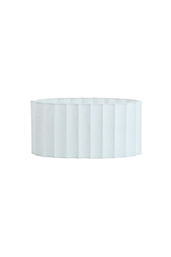 Witte ovale geplooide lampenkap Light & Living Disli