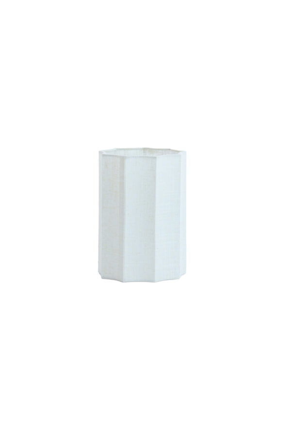 Hoge witte lampenkap geplooid Light & Living Disli