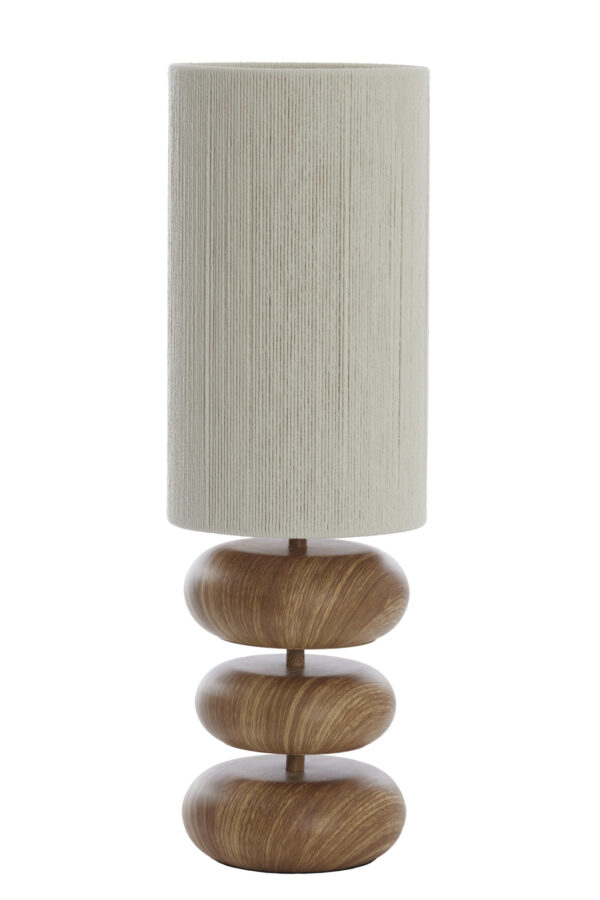 3-houtplateau japandi beige/naturel tafellamp Light & Living Danialo