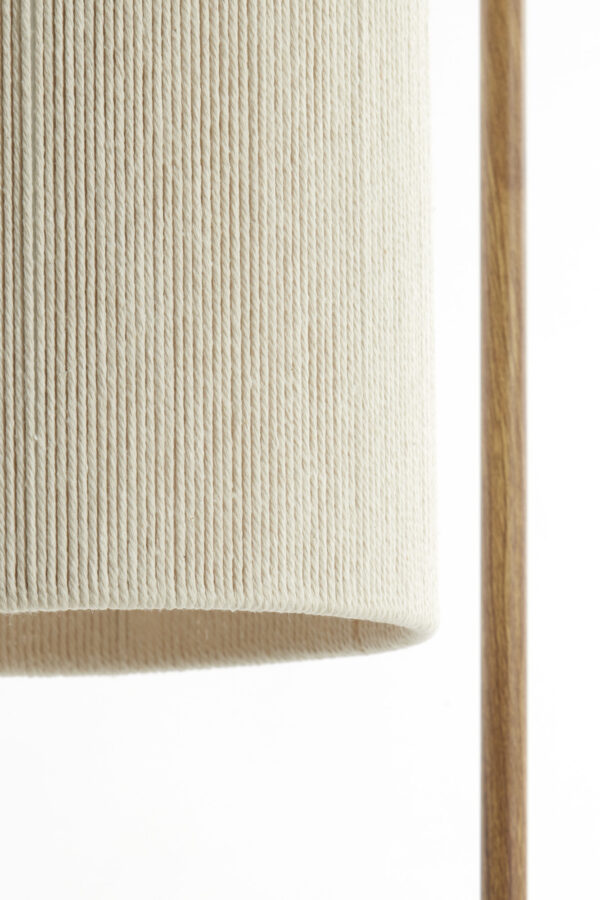 Gebogen katoen/metalen vloerlamp bruin Light & Living Donio - Image 5
