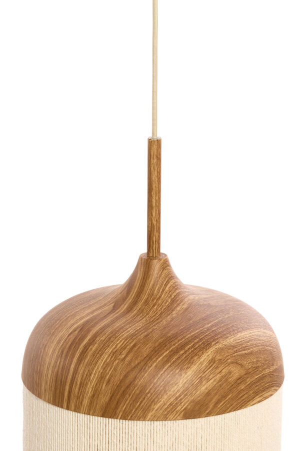 Bekervormige naturel/beige hanglamp katoendraad Light & Living Dania - Image 5