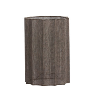 Geplooide hoge lampenkap bruin Light & Living Disli