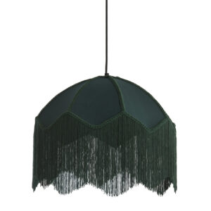 Groene vintage velvet hanglamp koepel Light & Living Malacia
