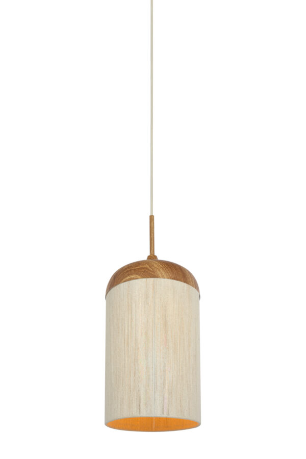 Naturel/beige bekervormige hanglamp katoendraad Light & Living Dania - Image 2