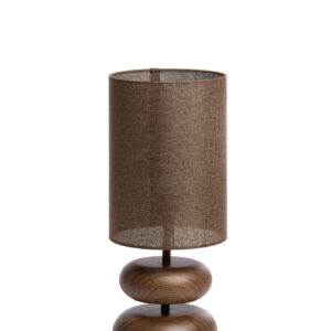 Bruine 2-houtplateau tafellamp japandi Light & Living Danialo