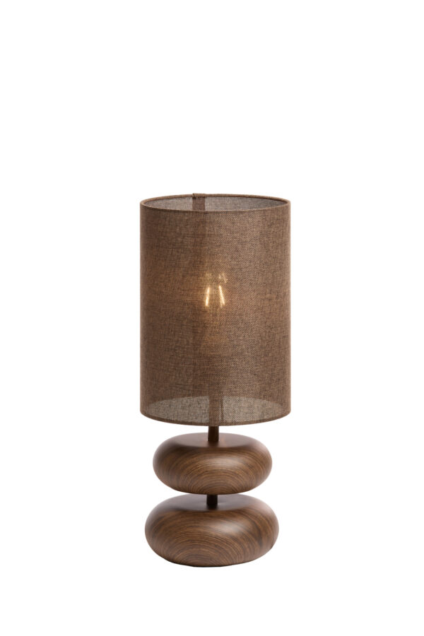 Bruine 2-houtplateau tafellamp japandi Light & Living Danialo - Image 2