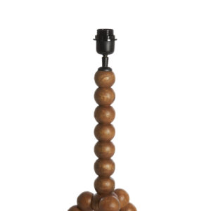 Lichtbruine houten bollen tafellamp Light & Living Veglio