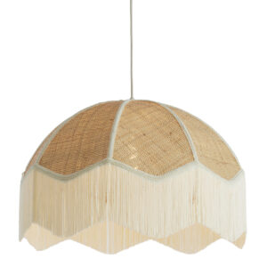 Alternative view of Vintage beige raffia hanglamp Light & Living Malacia