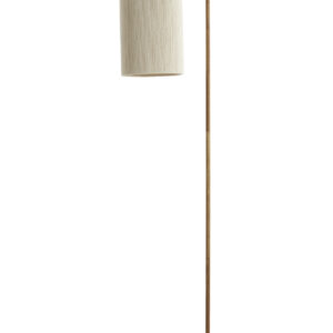 Gebogen katoen/metalen vloerlamp bruin Light & Living Donio