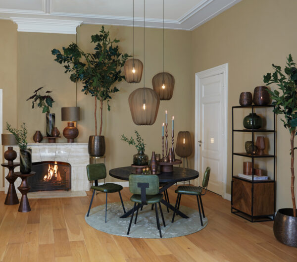 Rustieke groene hanglamp van gaas Light & Living Plumeria - Image 4