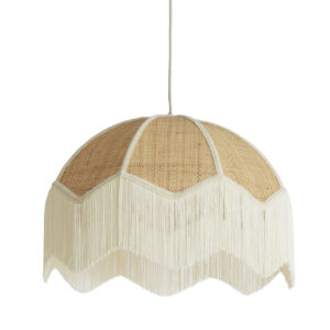 Raffia vintage hanglamp beige Light & Living Malacia