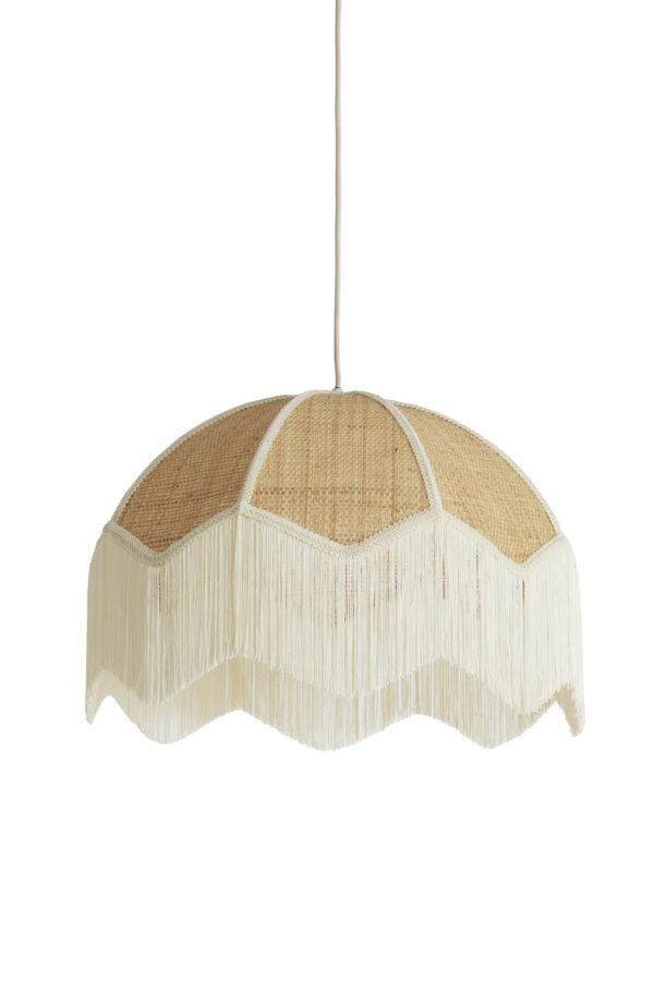 Raffia vintage hanglamp beige Light & Living Malacia