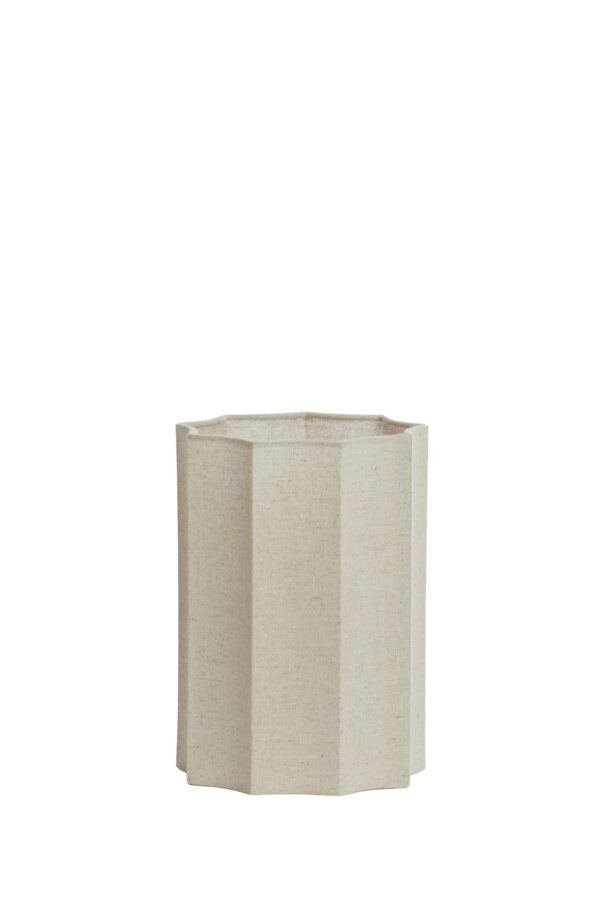 Beige hoge geplooide lampenkap Light & Living Disli