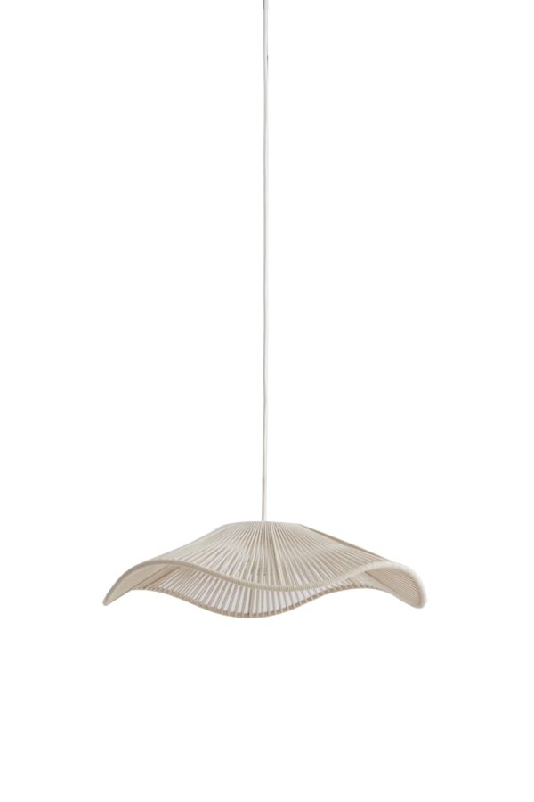 Beige organische hanglamp katoendraad Light & Living Rafa
