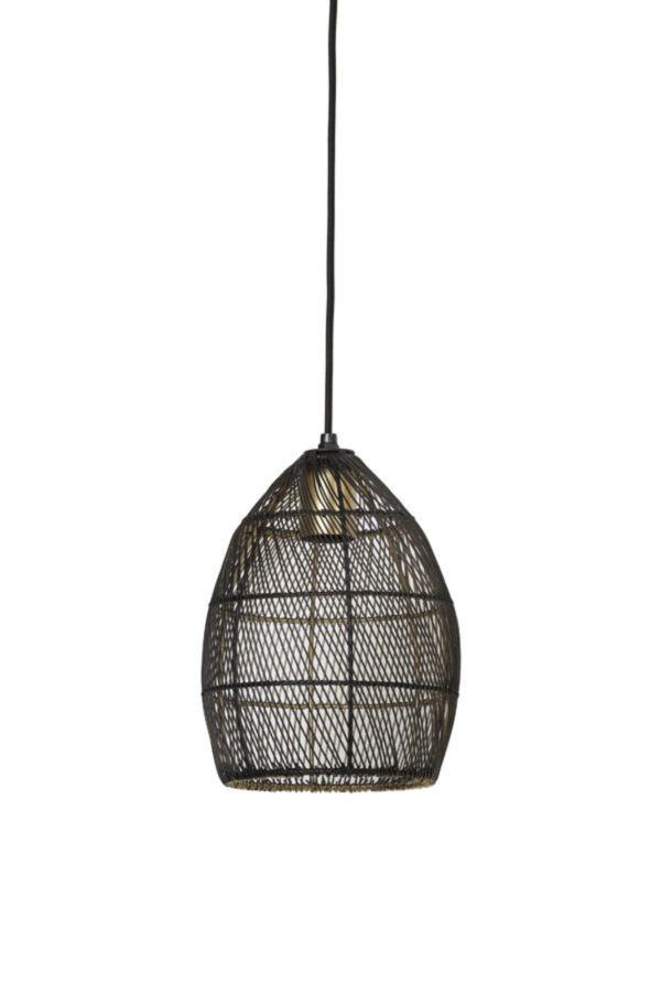 Rustieke ovale bruine hanglamp Light & Living Meya
