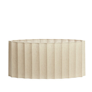 Ovale geplooide beige lampenkap Light & Living Disli