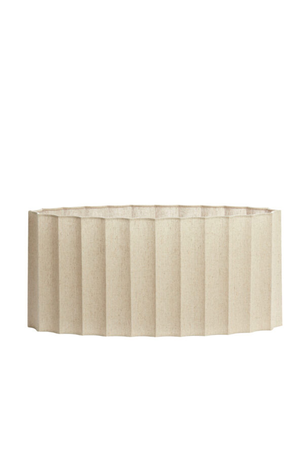 Ovale geplooide beige lampenkap Light & Living Disli