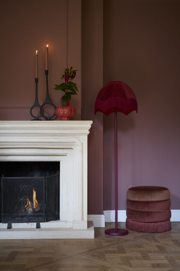 Rode vintage velvet lampenkap Light & Living Malacia - Image 3