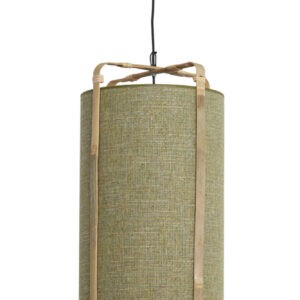 Alternative view of Groene hanglamp bamboe frame Light & Living Sendai