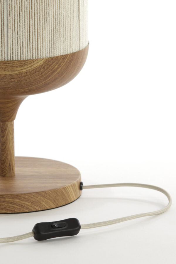 Bekervormige japandi tafellamp beige/naturel Light & Living Dania - Image 6
