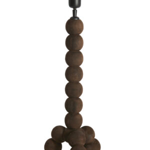 Tafellamp bollen hout donkerbruin Light & Living Veglio