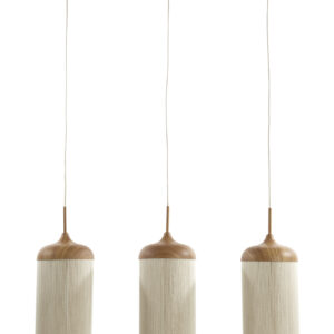3-licht hanglamp naturel/beige bekervorm Light & Living Dania
