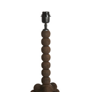Donkerbruine tafellamp bollen hout Light & Living Veglio