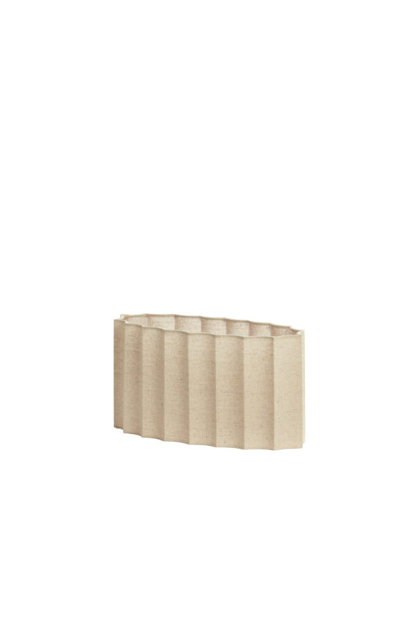 Ovale geplooide lampenkap beige Light & Living Disli - Image 2