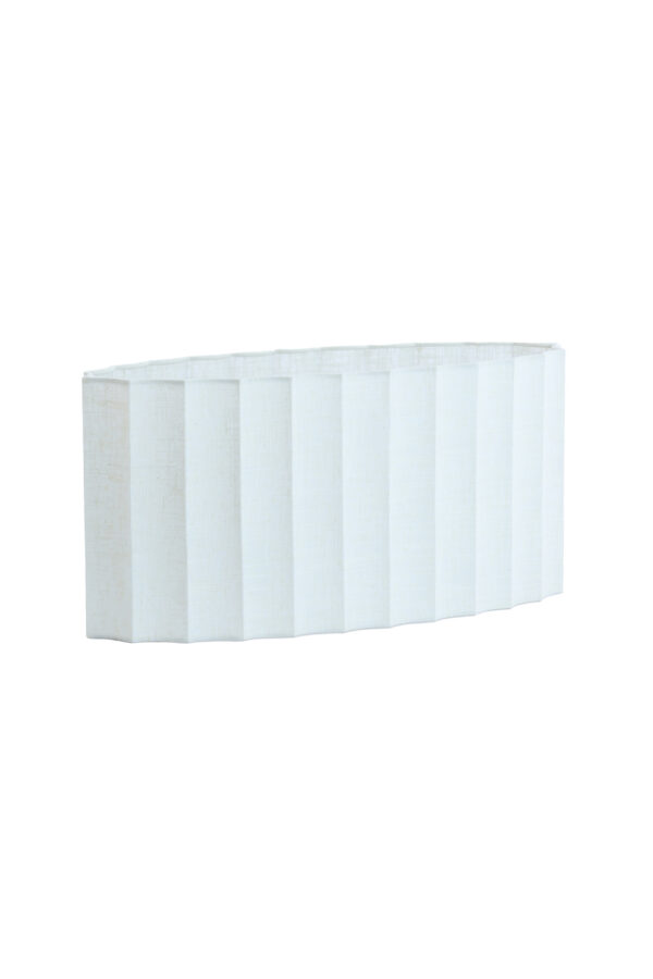 Ovale witte lampenkap geplooid Light & Living Disli - Image 2